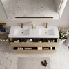 Whisen Freestanding Bathroom Vanity with Stone Resin Sink, U-Shaped Interior, 2 Soft-Close Drawers, Pre-Assembled Cabinet - 3 of 4