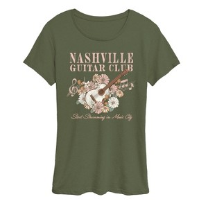 Women's - Instant Message - Nashville Guitar Short Sleeve Graphic T-Shirt - 1 of 4