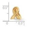 Black Bow Jewelry Awareness Ribbon Bead Charm in 14k Yellow Gold Plated Sterling Silver - 3 of 4