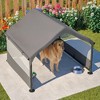 Aortzio 50"W Outdoor Dog House Tent with 3-Sided Mesh Windows - 3 of 4