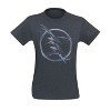 Mens Flash Zoom Symbol Charcoal T-Shirt - 3 of 4