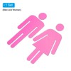 Unique Bargains Self-Adhesive Decor Business Men Women Restroom Sign 1 Set - 3 of 4