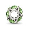Black Bow Jewelry Sterling Silver with Green/Yellow Crystals August Bubble Bead Charm - 2 of 4