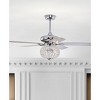 Warehouse Of Tiffany Gahila 52" Chrome Finish Crystal Ceiling Fan with Remote Control - 2 of 2