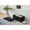 CAVINAS Square Faux Leather Storage Ottoman Bench with 2 Flip over Serving Trays,Modern Storage Ottoman,Storage Benches for Living Room,Bedroom - 2 of 4