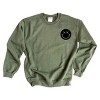 Simply Sage Market S.W.Smiley I'm A Cool Mom Smiley Face Front And Back Sweatshirt - M - Military - 3 of 4