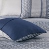 Sapphtopaz Bedding Quilt Set Jacquard Geometric Pattern and Solid Colors Reversible Quilt Set with Throw Pillow 4 Piece - 2 of 4