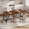 Dining Table for 8 People, 70.87-Inch Rectangular Wood Kitchen Table with Strong Metal Frame - 4 of 4