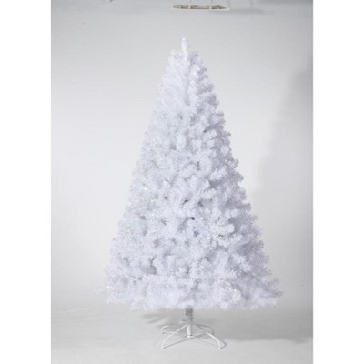 White LED Christmas Tree - 450 Lights, 1180 Tips, Metal Stand - Indoor/Outdoor Decor