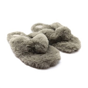 Women's Faux Fur Flip Flop - solei sea - 1 of 4