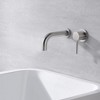 Sumerain Tub Faucet Brushed Nickel Wall Mount Bathtub Faucet Single Handle with Rough-in Valve - 4 of 4