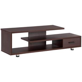 HOMCOM Modern TV Stand for TVs up to 45", TV Cabinet with Storage Shelf and Drawer, Entertainment Center for Living Room Bedroom