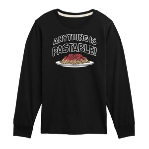 Boys' - Instant Message - Anything Is Pastable Long Sleeve Graphic T-Shirt - 1 of 4