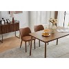 2PCS Dining Chair,Upholstered Dining Chair with Wood Legs, Wing Backrest,Kitchen Chairs with Thick Cushions for Dining Room, Living Room - 3 of 4