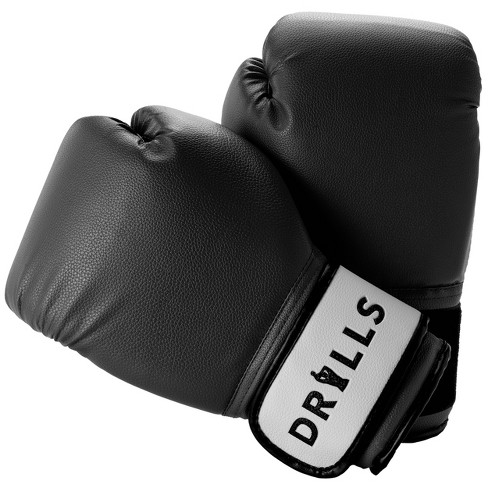 1 Pair Black 16oz Punching Boxing Gloves for Fighters Training Practice 
