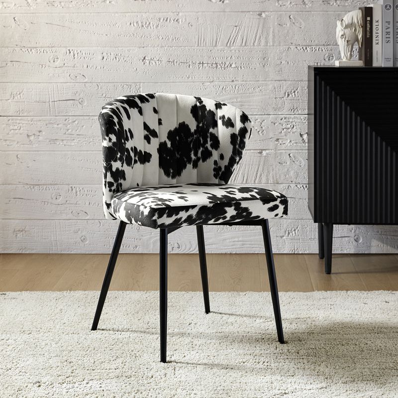 Bonatti Living Room Accent Side Chair with Animal Print | Karat Home, 5 of 11