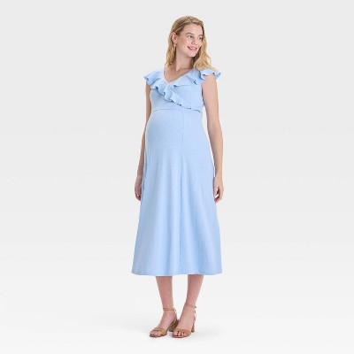 Flutter Short Sleeve Knit Midi Maternity Dress - Isabel Maternity by Ingrid & Isabel™
