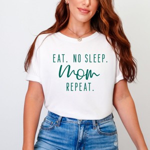 Simply Sage Market Eat. No Sleep. Mom. Repeat Garment Dyed Tee - 1 of 4