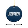 Jeopardy Classic Logo Porcelain Scalloped Holiday Christmas Tree Ornament  2.8" (7.1 cm) - 3 of 4