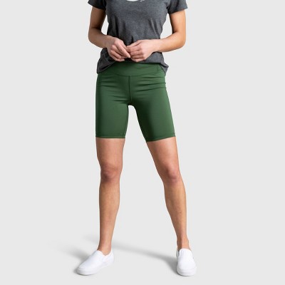 hunter green biker shorts