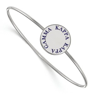 Black Bow Jewelry Sterling Silver Kappa Kappa Gamma Greek Life Bangle Bracelet 7 Inch - 1 of 3
