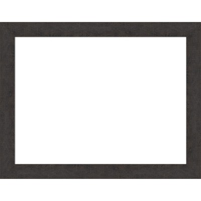 Amanti Art Rustic Plank Espresso Narrow Framed Dry Erase Magnetic Board