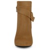 Allegra K Women's Round Toe Block Heel Ankle Booties - 3 of 4