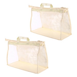 Unique Bargains PVC Dustproof Waterproof Handbag Dust Bags for Closet 2 Pcs - 1 of 4