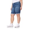WallFlower Women's Luscious Curvy Denim Shorts Mid-Rise Bling Insta Stretch Juniors (Available in Plus Size) - 2 of 2