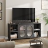 70" Modern TV Stand with Glass Doors - Entertainment Center for 70 Inch TV, Sturdy Wooden Media Console with Storage Shelves - 4 of 4