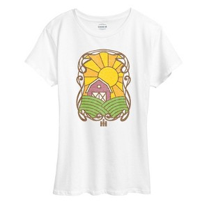 Women's - Case IH - Barn Scene With Frame Short Sleeve Graphic T-Shirt - 1 of 4