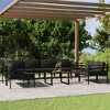 vidaXL 9 Piece Outdoor Lounge Set with Cushions - Durable Aluminum Patio Furniture - Comfortable, Weather-Resistant, and Modular Design - Anthracite - 2 of 4