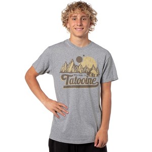 Star Wars Men's Welcome To Tatooine Distressed Adult Short Sleeve T-Shirt - 1 of 4