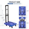 YIGII SPACEKEEPER Folding Hand Truck, 500 LB Capacity Luggage Cart, Portable Folding Dolly with 6 Wheels and 2 Elastic Ropes for Luggage,  Blue - 2 of 4