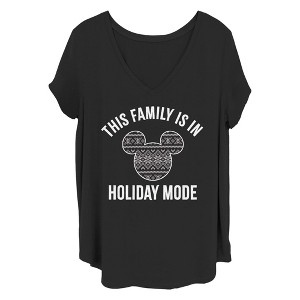 Women's Mickey & Friends This Family Is In Holiday Mode T-Shirt - 1 of 4