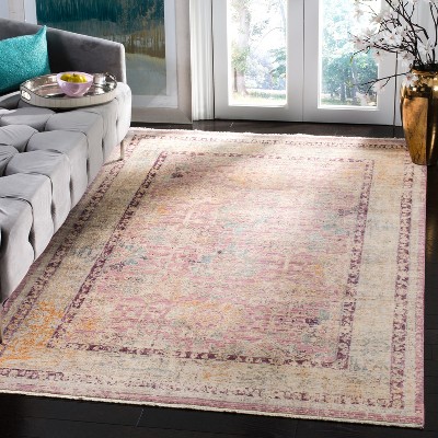 Elysian Grace Hand-Knotted Viscose Rectangular Area Rug in Light Grey