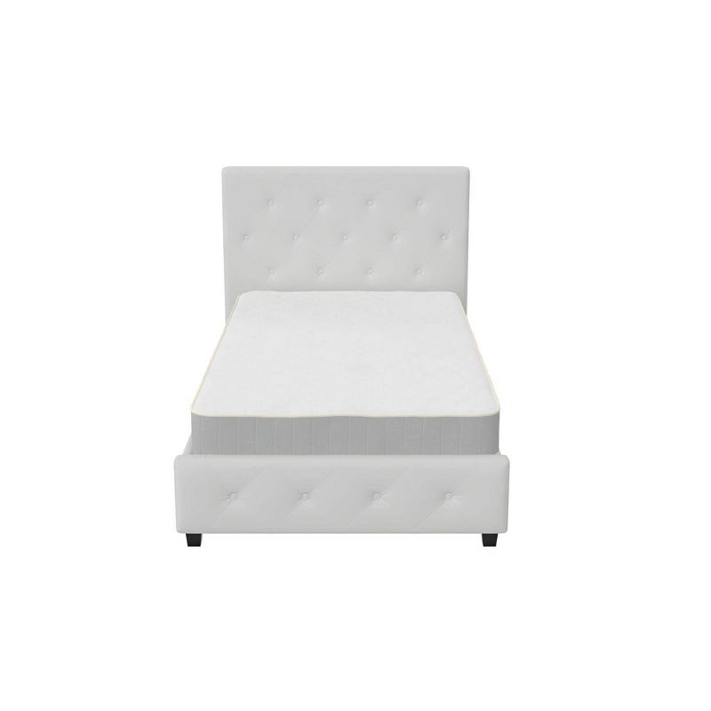 Dakota Upholstered Bed with Signature Sleep Dream on 8&#34; Pocket Spring Mattress White - Dorel Home Products, 4 of 13