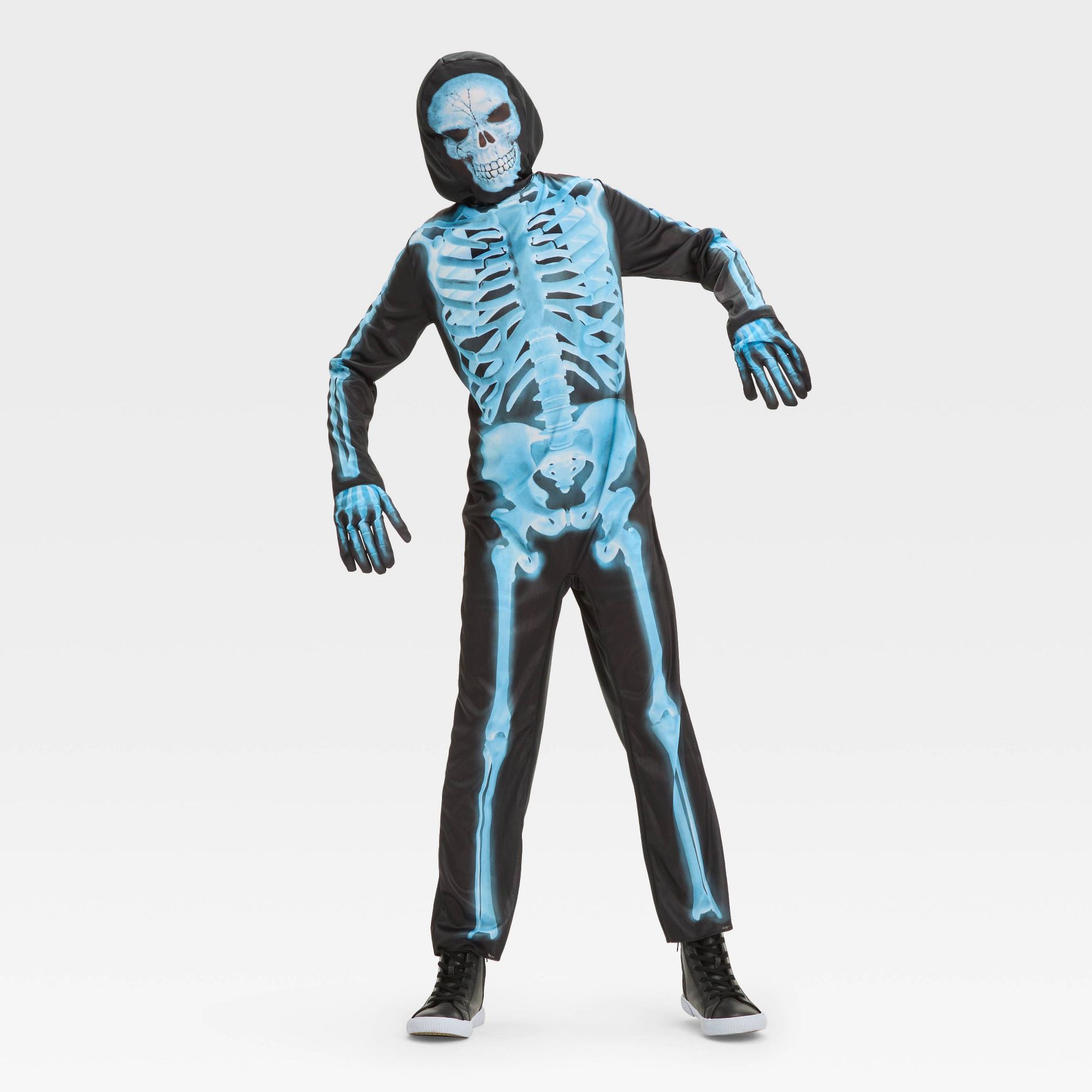 Kids' X-Ray Skeleton Halloween Costume Jumpsuit with Accessories - Hyde and EEK! Boutique™