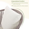 7-Piece Outdoor Patio Metal Frame Dining Set with 6 Cushioned Chairs and Acacia Wood Tabletop - 2 of 4