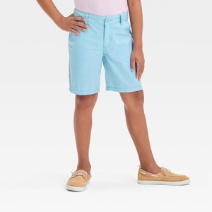 Boys' Flat Front 'At the Knee' Chino Shorts - Cat & Jack™ - 1 of 3