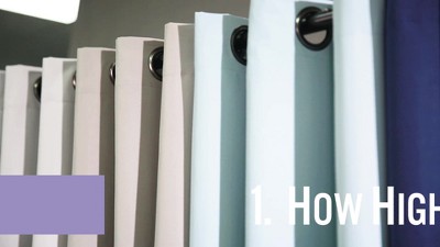 Navy Suzani Pattern Polyester Blackout Window Panels