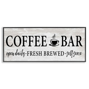 Stupell Industries Coffee Bar Cafe Rustic Sign, 30" x 13" - 1 of 4