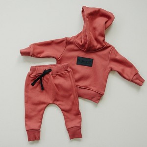 Kids Cove Jogger Sweatsuit Set - Olive + Scout - 1 of 4