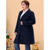 Women's Winter Notched Lapel Single Breasted with Pockets Pea Coats - Agnes Orinda - 3 of 4