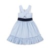 Hope & Henry Heirloom Girls'  Sleeveless Special Occasion Seersucker Party Dress with Cross Back, Kids - 3 of 4
