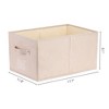 REGALWOVEN Fabric Foldable Closet Storage Bins with Handles 2 Pcs - 4 of 4