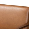 Bianca Wood and Tan Faux Leather Sofa Tan/Walnut Brown - Baxton Studio: Polyester Upholstery, Spot Clean, 2-Seater - 4 of 4