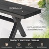 Modern Outdoor Dining Table for 6, Patio Table with Sturdy X-Legs, Durable HDPS & Aluminum, Weather Resistant, 3-Year Warranty, Dark Gray - 2 of 4