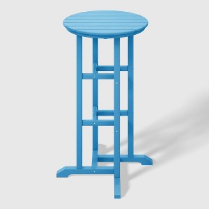 WestinTrends Malibu 42" All Weather HDPE Outdoor Patio Bar Height Bistro Table - Round - 1 of 4