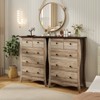 Tangkula 38" Farmhouse Chest of Drawers w/ 5 Folding Fabric Drawers & Anti-tipping Kit - 4 of 4